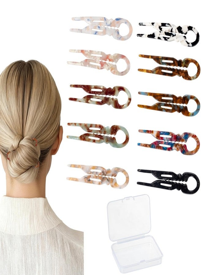 Sunolga 10 PCS 2.83 in Small French Hair Pins for Women, Prestige Hair Pins for All Hair, Curved Shape for Better Head Fit Hair Accessories, Serrated Anti-Slip Design Hairpins - Image 1